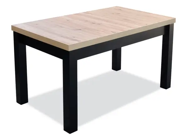 RICARDO RS36-L stół rozkładany laminat 50mm artisan / czarny, wymiary